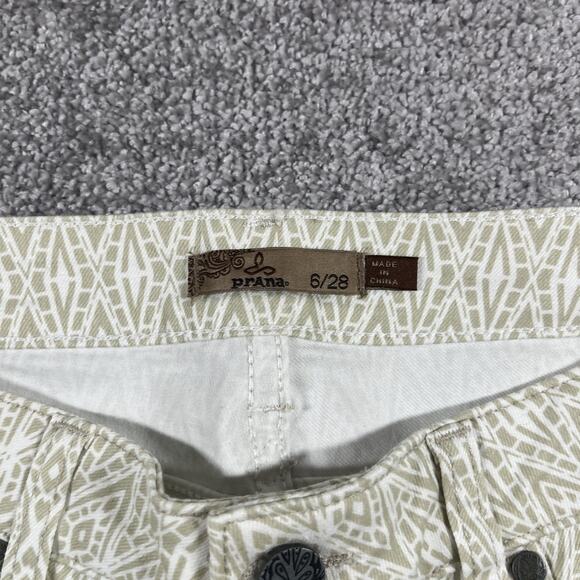 Prana Jeans Womens 30 Kara Organic Cotton Blend Stretch Aztec (Sz Tag 6 28) - Picture 2 of 11